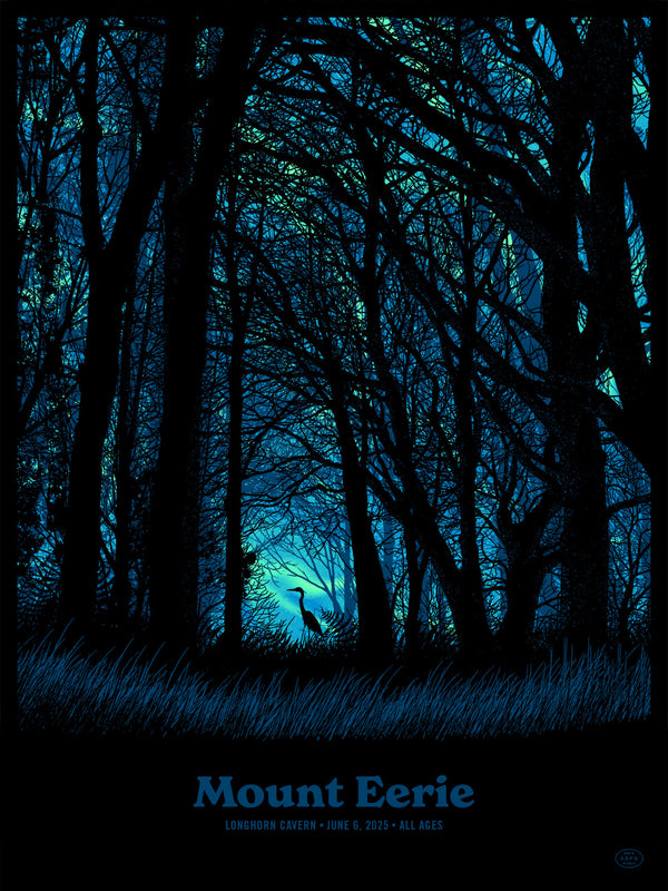 Mount Eerie Show Poster Longhorn Cavern Texas Fifty-Nine Parks Dan McCarthy