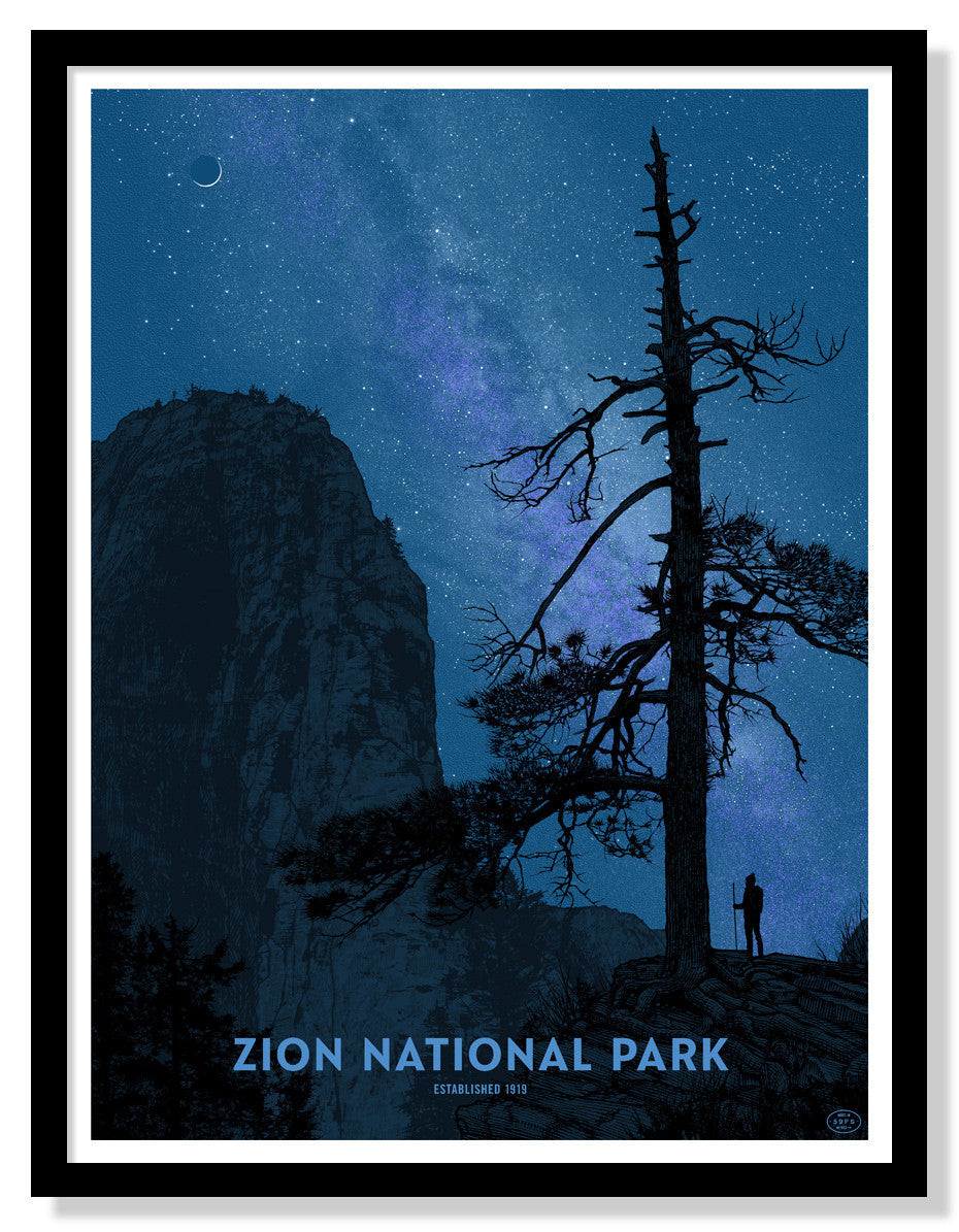 Zion National Park Poster (Large Timed Edition)