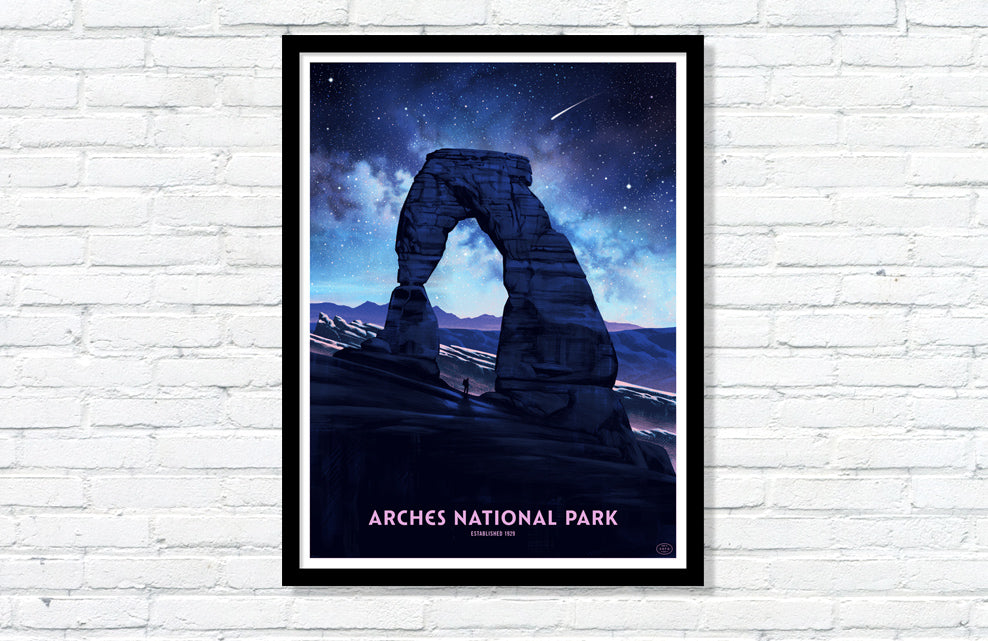 Arches National Park Poster (Delicate Arch - Large Timed Edition)