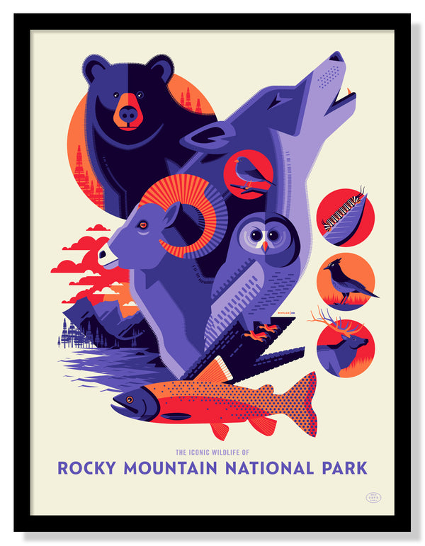 Iconic Wildlife of Rocky Mountain National Park Poster