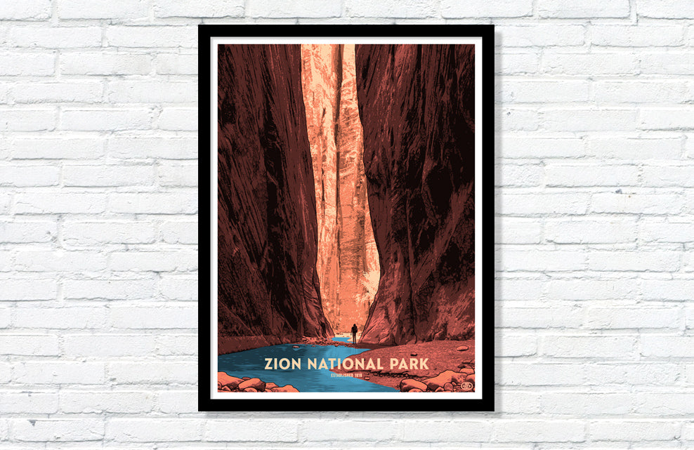 Zion National Park Poster (The Narrows)